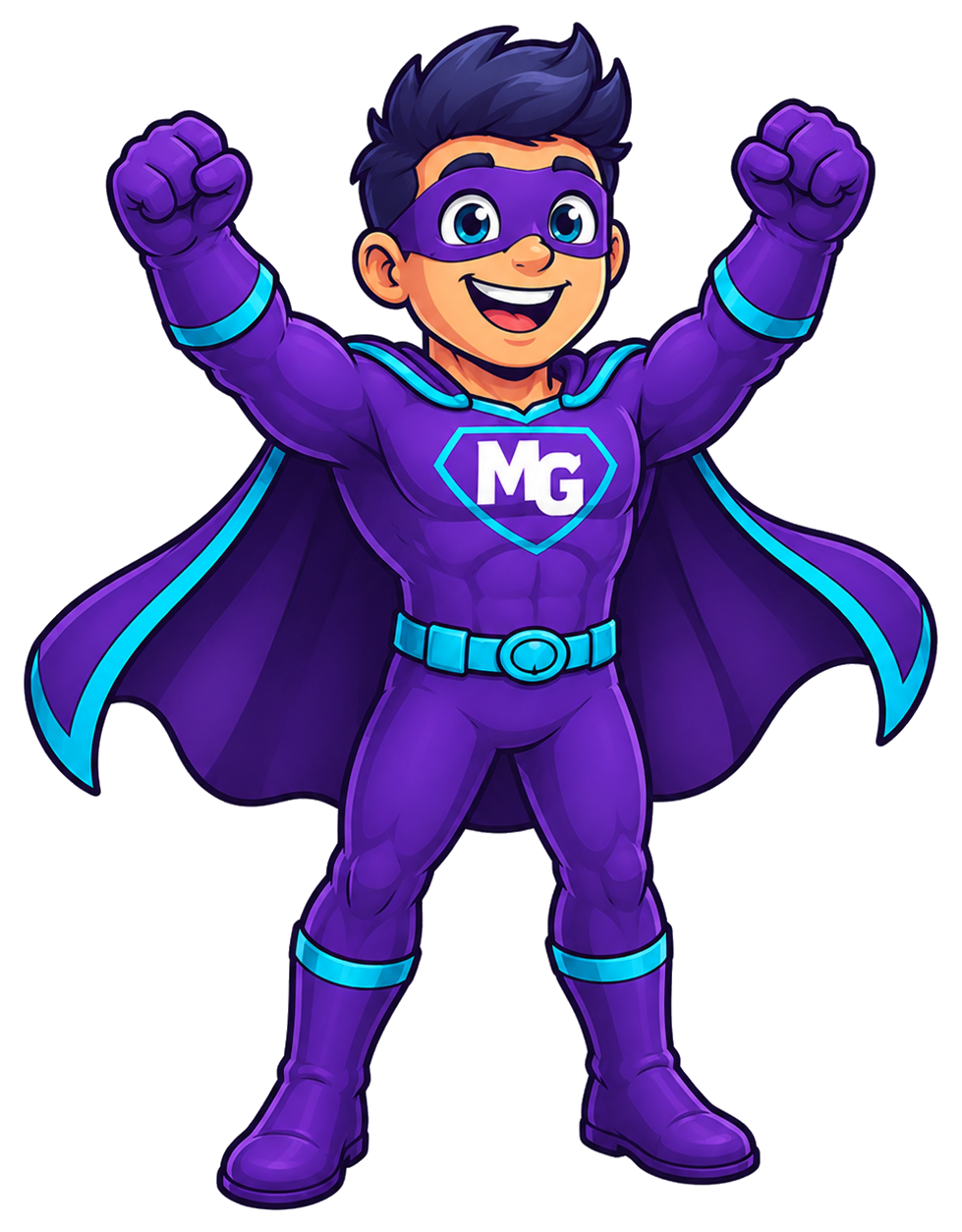 MightyGroup superhero celebrating success